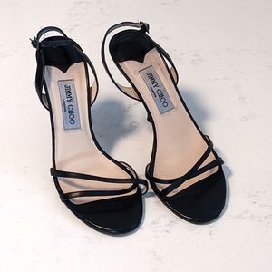 Jimmy Choo Black India strappy sandals 39.5